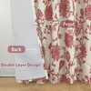 image:imageDriftAway Linen Floral Paisley Blackout Curtains Grommet W52 x L84 RedFredared