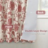 image:imageDriftAway Linen Floral Paisley Blackout Curtains Grommet W52 x L84 RedFredared