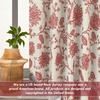 image:imageDriftAway Linen Floral Paisley Blackout Curtains Grommet W52 x L84 RedFredared