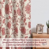 image:imageDriftAway Linen Floral Paisley Blackout Curtains Grommet W52 x L84 RedFredared