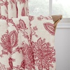 image:imageDriftAway Linen Floral Paisley Blackout Curtains Grommet W52 x L84 RedFredared
