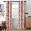 image:imageDriftAway Linen Floral Paisley Blackout Curtains Grommet W52 x L84 RedFredared