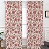 image:imageDriftAway Linen Floral Paisley Blackout Curtains Grommet W52 x L84 RedFredared