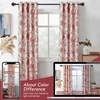 image:imageDriftAway Linen Floral Paisley Blackout Curtains Grommet W52 x L84 RedFredared