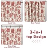 image:imageDriftAway Linen Floral Paisley Blackout Curtains Grommet W52 x L84 RedFredared