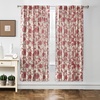 image:imageDriftAway Linen Floral Paisley Blackout Curtains Grommet W52 x L84 RedFredared