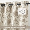 image:imageDriftAway Linen Floral Paisley Blackout Curtains Grommet W52 x L84 RedFredataupe