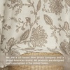 image:imageDriftAway Linen Floral Paisley Blackout Curtains Grommet W52 x L84 RedFredataupe