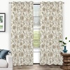image:imageDriftAway Linen Floral Paisley Blackout Curtains Grommet W52 x L84 RedFredataupe