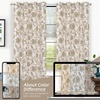 image:imageDriftAway Linen Floral Paisley Blackout Curtains Grommet W52 x L84 RedFredataupe