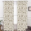 image:imageDriftAway Linen Floral Paisley Blackout Curtains Grommet W52 x L84 RedFredataupe