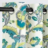 image:imageDriftAway Linen Floral Paisley Blackout Curtains Grommet W52 x L84 RedLaylaeggshell Teal