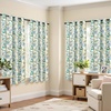image:imageDriftAway Linen Floral Paisley Blackout Curtains Grommet W52 x L84 RedLaylaeggshell Teal
