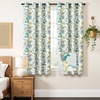 image:imageDriftAway Linen Floral Paisley Blackout Curtains Grommet W52 x L84 RedLaylaeggshell Teal