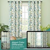 image:imageDriftAway Linen Floral Paisley Blackout Curtains Grommet W52 x L84 RedLaylaeggshell Teal