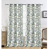 image:imageDriftAway Linen Floral Paisley Blackout Curtains Grommet W52 x L84 RedLaylateal Gray