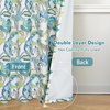 image:imageDriftAway Linen Floral Paisley Blackout Curtains Grommet W52 x L84 RedLaylawhite Seafoam