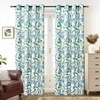 image:imageDriftAway Linen Floral Paisley Blackout Curtains Grommet W52 x L84 RedLaylawhite Seafoam
