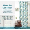 image:imageDriftAway Linen Floral Paisley Blackout Curtains Grommet W52 x L84 RedLaylawhite Seafoam