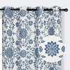image:imageDriftAway Linen Floral Paisley Blackout Curtains Grommet W52 x L84 RedTwylaivory Navy
