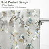 image:imageDriftAway Mackenzie Abstract Floral Pattern Window Treatment Valance Rod Pocket 52 Inch by 14 Inch Plus 2 Inch Header Blue Gray1