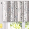 image:imageDriftAway Mackenzie Abstract Floral Pattern Window Treatment Valance Rod Pocket 52 Inch by 14 Inch Plus 2 Inch Header Blue Gray1