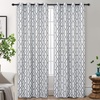 image:imageDriftAway Mason Thermal Blackout Grommet Window Curtains Geometric Trellis Pattern 2 Panels Each 52 Inch by 84 Inch GrayGrey