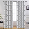 image:imageDriftAway Mason Thermal Blackout Grommet Window Curtains Geometric Trellis Pattern 2 Panels Each 52 Inch by 84 Inch GrayGrey