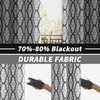image:imageDriftAway Mason Thermal Blackout Grommet Window Curtains Geometric Trellis Pattern 2 Panels Each 52 Inch by 84 Inch GrayGrey