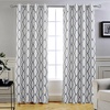 image:imageDriftAway Mason Thermal Blackout Grommet Window Curtains Geometric Trellis Pattern 2 Panels Each 52 Inch by 84 Inch GrayGrey