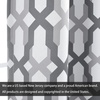 image:imageDriftAway Mason Thermal Blackout Grommet Window Curtains Geometric Trellis Pattern 2 Panels Each 52 Inch by 84 Inch GrayGrey
