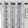 image:imageDriftAway Mason Thermal Blackout Grommet Window Curtains Geometric Trellis Pattern 2 Panels Each 52 Inch by 84 Inch GrayGrey