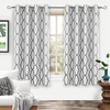 image:imageDriftAway Mason Thermal Blackout Grommet Window Curtains Geometric Trellis Pattern 2 Panels Each 52 Inch by 84 Inch GrayGrey