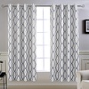 image:imageDriftAway Mason Thermal Blackout Grommet Window Curtains Geometric Trellis Pattern 2 Panels Each 52 Inch by 84 Inch GrayGrey