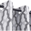 image:imageDriftAway Mason Thermal Blackout Grommet Window Curtains Geometric Trellis Pattern 2 Panels Each 52 Inch by 84 Inch GrayGrey