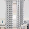 image:imageDriftAway Mason Thermal Blackout Grommet Window Curtains Geometric Trellis Pattern 2 Panels Each 52 Inch by 84 Inch GrayGrey