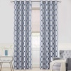 image:imageDriftAway Mason Thermal Blackout Grommet Window Curtains Geometric Trellis Pattern 2 Panels Each 52 Inch by 84 Inch GrayNavy