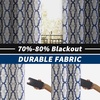 image:imageDriftAway Mason Thermal Blackout Grommet Window Curtains Geometric Trellis Pattern 2 Panels Each 52 Inch by 84 Inch GrayNavy
