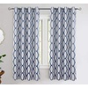 image:imageDriftAway Mason Thermal Blackout Grommet Window Curtains Geometric Trellis Pattern 2 Panels Each 52 Inch by 84 Inch GrayNavy