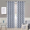 image:imageDriftAway Mason Thermal Blackout Grommet Window Curtains Geometric Trellis Pattern 2 Panels Each 52 Inch by 84 Inch GrayNavy