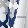 image:imageDriftAway Mason Thermal Blackout Grommet Window Curtains Geometric Trellis Pattern 2 Panels Each 52 Inch by 84 Inch GrayNavy