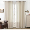 image:imageDriftAway Natural Linen Curtains 84 Inches Long 3 Pound Thick Semi Sheer 2 Panels Farmhouse Real Flax 3 Inch Rod Pocket Back Tab Boho Rustic Light Filtering Window Drapes for Bedroom Privacy AssuredLight Linen