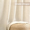 image:imageDriftAway Natural Linen Curtains 84 Inches Long 3 Pound Thick Semi Sheer 2 Panels Farmhouse Real Flax 3 Inch Rod Pocket Back Tab Boho Rustic Light Filtering Window Drapes for Bedroom Privacy AssuredLight Linen
