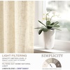 image:imageDriftAway Natural Linen Curtains 84 Inches Long 3 Pound Thick Semi Sheer 2 Panels Farmhouse Real Flax 3 Inch Rod Pocket Back Tab Boho Rustic Light Filtering Window Drapes for Bedroom Privacy AssuredLight Linen