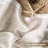 image:imageDriftAway Natural Linen Curtains 84 Inches Long 3 Pound Thick Semi Sheer 2 Panels Farmhouse Real Flax 3 Inch Rod Pocket Back Tab Boho Rustic Light Filtering Window Drapes for Bedroom Privacy AssuredWhite