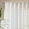image:imageDriftAway Natural Linen Curtains 84 Inches Long 3 Pound Thick Semi Sheer 2 Panels Farmhouse Real Flax 3 Inch Rod Pocket Back Tab Boho Rustic Light Filtering Window Drapes for Bedroom Privacy AssuredWhite