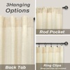 image:imageDriftAway Natural Linen Curtains 84 Inches Long 3 Pound Thick Semi Sheer 2 Panels Farmhouse Real Flax 3 Inch Rod Pocket Back Tab Boho Rustic Light Filtering Window Drapes for Bedroom Privacy AssuredBeige