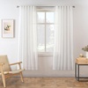 image:imageDriftAway Natural Linen Curtains 84 Inches Long 3 Pound Thick Semi Sheer 2 Panels Farmhouse Real Flax 3 Inch Rod Pocket Back Tab Boho Rustic Light Filtering Window Drapes for Bedroom Privacy AssuredWhite