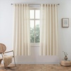 image:imageDriftAway Natural Linen Curtains 84 Inches Long 3 Pound Thick Semi Sheer 2 Panels Farmhouse Real Flax 3 Inch Rod Pocket Back Tab Boho Rustic Light Filtering Window Drapes for Bedroom Privacy AssuredLight Linen