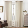image:imageDriftAway Natural Linen Curtains 84 Inches Long 3 Pound Thick Semi Sheer 2 Panels Farmhouse Real Flax 3 Inch Rod Pocket Back Tab Boho Rustic Light Filtering Window Drapes for Bedroom Privacy AssuredLight Linen